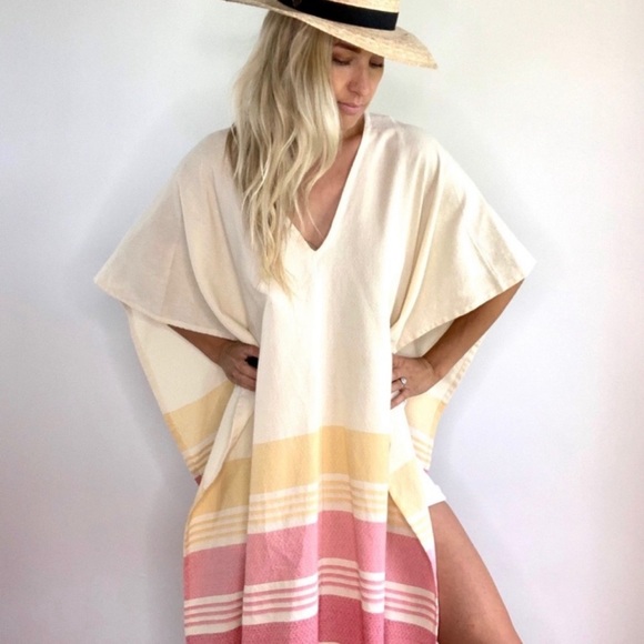 Tribe Alive Beach Fringe Cover Up 100% Cotton NWOT